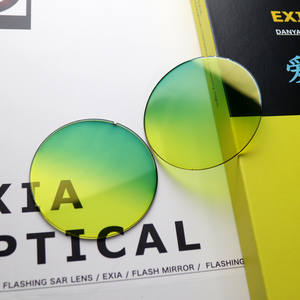 EXIA A54 रात दृष्टि धूप का चश्मा कॉन्टेक्ट लेंस हरे रंग/ढाल पीला फ़्लैश दर्पण K सोने SHMC लेंस - Product Image 2