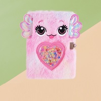 Journal Secret en Peluche A5 Motif Dessin Animé Mignon et Abordable avec Serrure et Clés pour Filles Fans de BTS