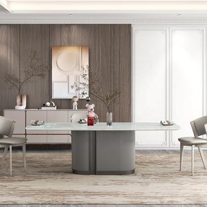 Restaurant haut de gamme de Dubaï, salle à manger bon marché, table et 6 chaises, ensembles de tables à manger au design royal - Product Image 2