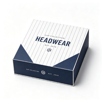 Boîte cadeau rigide magnétique pliable avec logo personnalisé, petit MOQ, service de conception gratuit, emballage pliable pour casquette de baseball