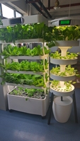LED Verticale Tuin Zelfwatergevende Plantenbak Slimme Binnentuin Thuis Hydroponische Kit Automatische Druppelbevloeiing Kast
