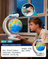 Globe terrestre à lévitation magnétique créatif pour l'apprentissage des sciences géographiques et STEM des enfants, décoration de bureau à domicile