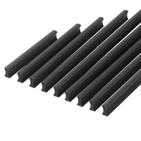 Poignée latérale concave lisse en alliage d'aluminium, style minimaliste moderne, pour armoire de chambre, meuble de cuisine et tiroirs
