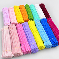 Fil chenille floral DIY 30 cm, tiges de chenille, fil pelucheux pour la création de bouquets de fleurs artisanales, fournitures d'artisanat en vrac