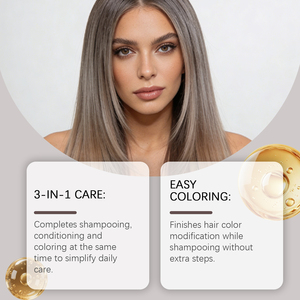Shampooing Liquide 2-en-1 pour Cheveux : Coloration Naturelle, Couverture Uniforme, Lissant, Léger, Volumisant, Nettoyant & Soin Capillaire - Product Image 3