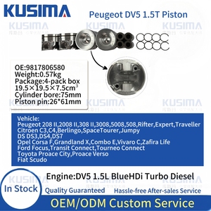 Pistón Kusima de 75 mm con Anillo de Pistón para PEUGEOT CITROEN OPEL DV5R DS 7 1.5 1629032180 9817806480 9817806580 9824437080 <span class=keywords><strong>BEGA</strong></span> - Product Image 2