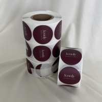 Individuelle Rote Runde Selbstklebende Etiketten mit Gedrucktem Logo für Parfüm-, Lippenstift- und Lotion-Verpackungen mit Vierfarbdruck