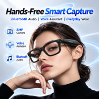 Lunettes intelligentes avec caméra 8MP, photos 20MP, vidéo HD Wi-Fi, reconnaissance d'objets par IA, anti-tremblement EIS, IP66, 37g, assistant vocal
