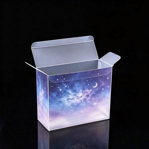 Boîte d'emballage pliable transparente en PVC pour gâteaux, personnalisée avec impression florale, conteneur à dessert en plastique avec fenêtre transparente pour boulangerie et cadeaux - Product Image 5