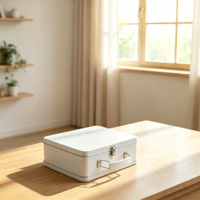 Boîte en métal personnalisée en forme de valise, recyclable, avec poignée et serrure, vide, pour cadeaux, cosmétiques ou rangement de dossiers - Vente en gros