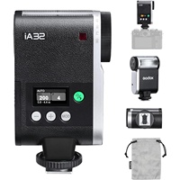 Flash para Cámara Godox IA32 Mini, hasta 490 W de Potencia, 6200K CCT, Flash Manual para Cámara, Varios Modelos, Modos Ópticos S2/S1