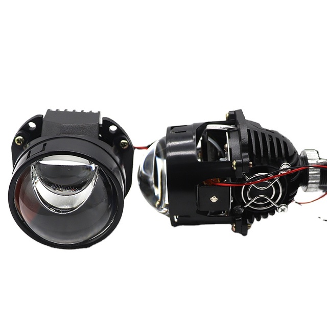 Car 12V 2.5-Inch Led Projector Bifocal Lens Headlight Laser in Matrix Non-destructive Universal H4 H7 9005 9006 6000K Upgrade