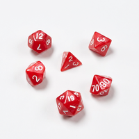Ensemble de 7 dés polyédriques en résine et acrylique bicolores, écologiques et durables, pour jeux de rôle, Donjons et Dragons, jeux de société