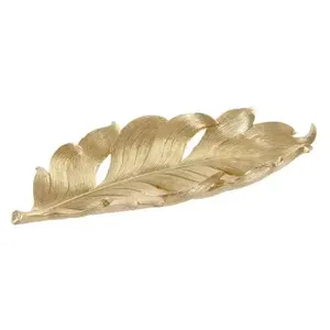 Plato de servicio de diseño de hoja de metal ecológico de calidad superior elegante duradero para uso en fiestas y eventos al mejor precio - Product Image 3