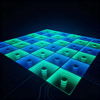Piste de danse magnétique portable 3D, éclairage LED pour DJ, scène de danse interactive, dalles de piste de danse LED pour mariage