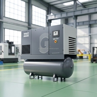 Compresseur d'air à vis Atlas Copco GA7 VSD 7,5 kW 10 CV 4-13 bars à injection d'huile, compresseur rotatif à économie d'énergie pour usine industrielle