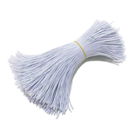 Cordon élastique multi-tailles 16cm 20cm 28cm, fin 1mm, noir et blanc, extensible, pour étiquettes XHR002