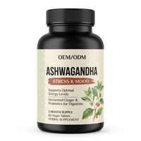 Complément Énergisant et Anti-Stress pour Adultes VitaHall Premium KSM-66 Ashwagandha & Shilajit 600mg en Comprimés, Extrait de Racine Pur, OEM ODM