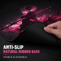 Tapis de souris de jeu en caoutchouc personnalisé XXL, tapis de bureau imperméable, base en caoutchouc antidérapante, bords cousus pour PC Gamer, travail de bureau, vente en gros OEM