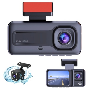 Dash Cam avant et arrière et intérieur 1080P Full HD <span class=keywords><strong>3</strong></span> voies Dash Cam <span class=keywords><strong>3</strong></span> caméras Enregistreur vidéo Boîte noire avec <span class=keywords><strong>3</strong></span> caméras - Product Image 1