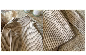 3pcs Pakaian Bayi Musim Dingin Rompi Bulu + Sweater Rajut + Set Rok Lipit Kulit Setelan Rok Anak Perempuan - Product Image 4