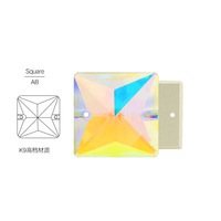 Strass à dos plat en forme de hache Selina Crystal K9-Accessoires de soirée à double trou pour bricolage pour vêtements et robes de mariée