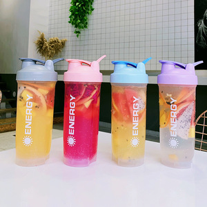 Botella agitadora de agua deportiva Simple personalizada más vendida, botella de plástico barata para beber al por mayor, bebida directa - Product Image 5