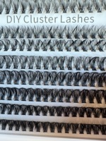 Kit de cils en grappe DIY personnalisables en gros, 30D+40D, 9-16mm, volume, en cheveux synthétiques, faux cils de longueurs mixtes