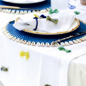 Caminos de Mesa Tejidos con Estampado Bohemio Bora Bora, 16x108 Pulgadas, 65% Lino/25% Poliéster/10% Viscosa, Estilo Moderno, Lavables y Duraderos - Product Image 1