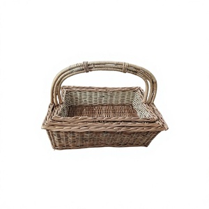 Bohemian Style Bamboo Rectangle Handcrafted Multifunctional Single <b>Storage</b> Hamper <b>Basket</b> 23x21cm Lightweight Portable Living - Product Image 2