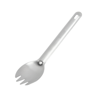 Ensemble de couverts pliables de randonnée en plein air, 4 pièces, en acier inoxydable, légers, pour le camping
