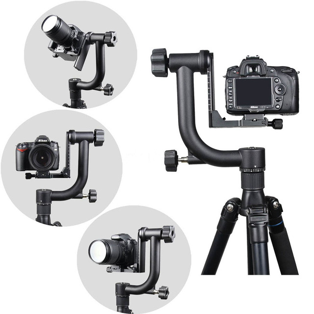 Professional Camera Gimbal Tripod Head for Big Load Capacity Camera Telephoto Lens 1/4 Screw 48mm Diameter