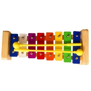 Wholesale Wooden <b>Music</b> Orff Percussion <b>Instrument</b> Set With Xylophone Castanet Tambourine Wooden Fish Hand Shaker Teaching AIDS - Product Image 2