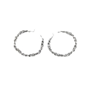 Titanium Steel Cuff Earrings Steel Color Geometric Design Party Fashion Statement Earrings - Product Image 4