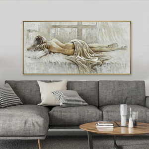 Pinturas al óleo modernas de mujer desnuda hechas a mano, arte de pared <span class=keywords><strong>en</strong></span> lienzo con marco <span class=keywords><strong>para</strong></span> decoración de pared <span class=keywords><strong>en</strong></span> galerías, hoteles y oficinas. - Product Image 1