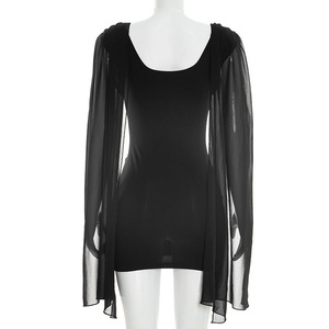 Robe d'été pour femmes Viviblook Y26DS066, nouvelle robe élégante et sexy à col swing sans manches, mini robe d'anniversaire pour femmes - Product Image 4