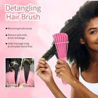 Brosse démêlante pour cheveux avec logo personnalisé, manche en ABS, haute qualité, antistatique, massage des cheveux, brosse démêlante en plastique