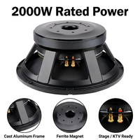 Subwoofer passif professionnel en métal de 18 pouces, 2000W RMS, haut-parleur PA, bobine vocale de 152 mm, aimant de 300 mm, système audio de scène respectueux de l'environnement