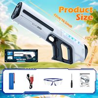 Pistolet à eau électrique automatique EPT à absorption d'eau, lumière LED, alimenté par piles, jet puissant, pour enfants et adultes, été