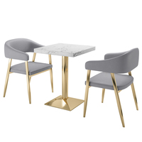 Combinaison Table-Chaise Luxe Décontractée Style Occidental pour Cafétéria, Restaurant de Thé au Lait et de Burgers – Idéale pour les Célébrités d'Internet