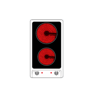 Quemador de vidrio de cerámica negra seleccionado <span class=keywords><strong>con</strong></span> deslizador 2 zonas <span class=keywords><strong>estufa</strong></span> infrarroja incorporada para encimera de parrilla - Product Image 5