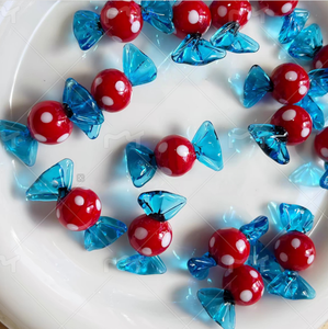 Japanese-style Handcrafted Glass Polka Dot <b>Candy</b> Bead Loose Beads Bracelet <b>Necklace</b> Earrings DIYR Beading Material Mixed Colors - Product Image 3