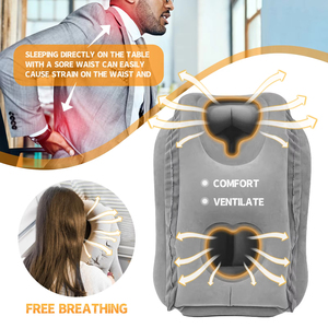 Cojín de aire <span class=keywords><strong>inflable</strong></span>, almohada de viaje, reposacabezas y soporte de barbilla, cojines para avión, oficina, siesta, descanso, almohadas para el <span class=keywords><strong>cuello</strong></span> - Product Image 4