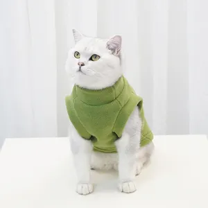 Customized Corgi Dog Clothes Warm Dogs Cats Apparel Luxury Solid Color Pet Fleece Vest Hoodie Medium Size Suitable For Winter