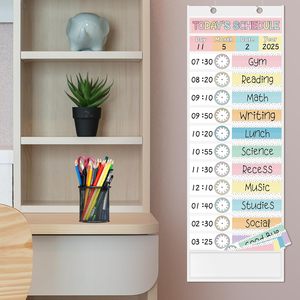 Tabla de horarios diarios de bolsillo de 13 x 35.5 pulgadas, tablero visual colorido con 24 tarjetas para la gestión del tiempo - Product Image 5
