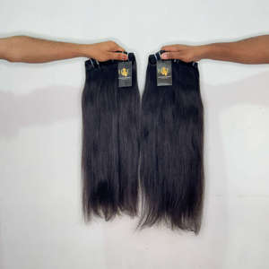 Cheveux humains indiens bruts non traités, alignés dans le sens de la cuticule, provenant d'un seul donneur, fournisseur de mèches de cheveux humains bruts naturels non traités - Product Image 2