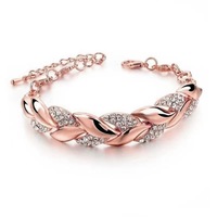 Bracelet chaîne et maillons tendance unisexe en alliage plaqué or, longueur réglable 22 cm, cadeau de luxe