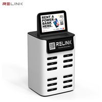 Estación de Alquiler de Baterías Portátiles Compartidas con Código QR Relink de 12 Ranuras, con Base de Carga de 8000 mAh para Restaurantes y Cafés