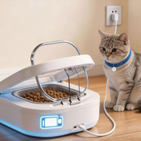 Distributeur automatique de nourriture pour animaux de compagnie avec détection par puce intelligente, reconnaissance multi-animaux, plan d'alimentation, double alimentation, anti-pincement, silencieux, en PP