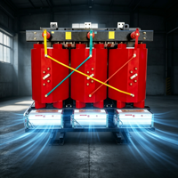 Transformateur de distribution triphasé à résine moulée de type sec SCB18 10 kV 0,4 kV, classe 1 d'efficacité énergétique, faibles pertes